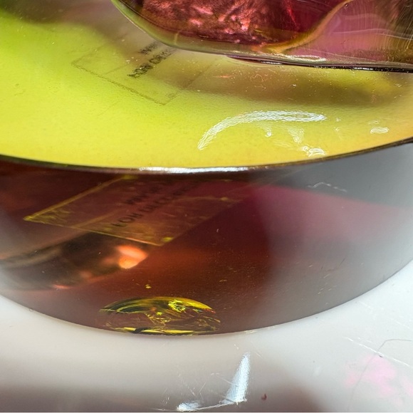 Tahari Halloween Amber Oil Slick Glass Skull Candle Stick Holders/Book End - Picture 11 of 12